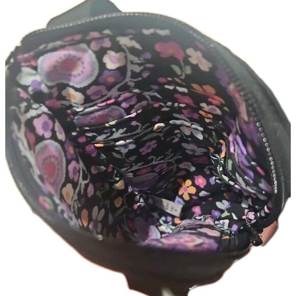 Vera Bradley Crossbody Phone Purse Black Floral Pattern Inside RN 156007 VB120 - Picture 5 of 7